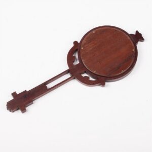 Antique wooden and brass mirror — image 4