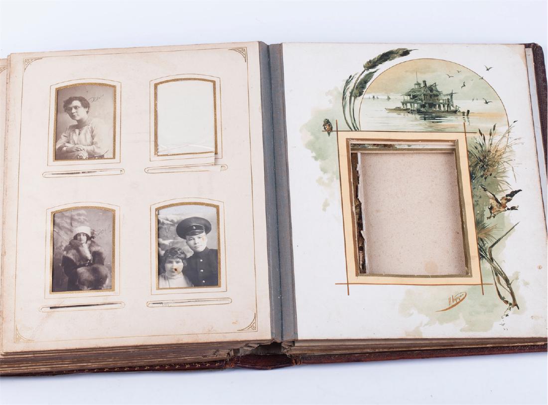 Antique Russian photo album with bronze plaque — image 5