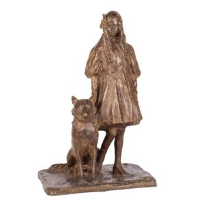 Russian bronze "Girl with a dog" by P.Troubetskoy — image 1
