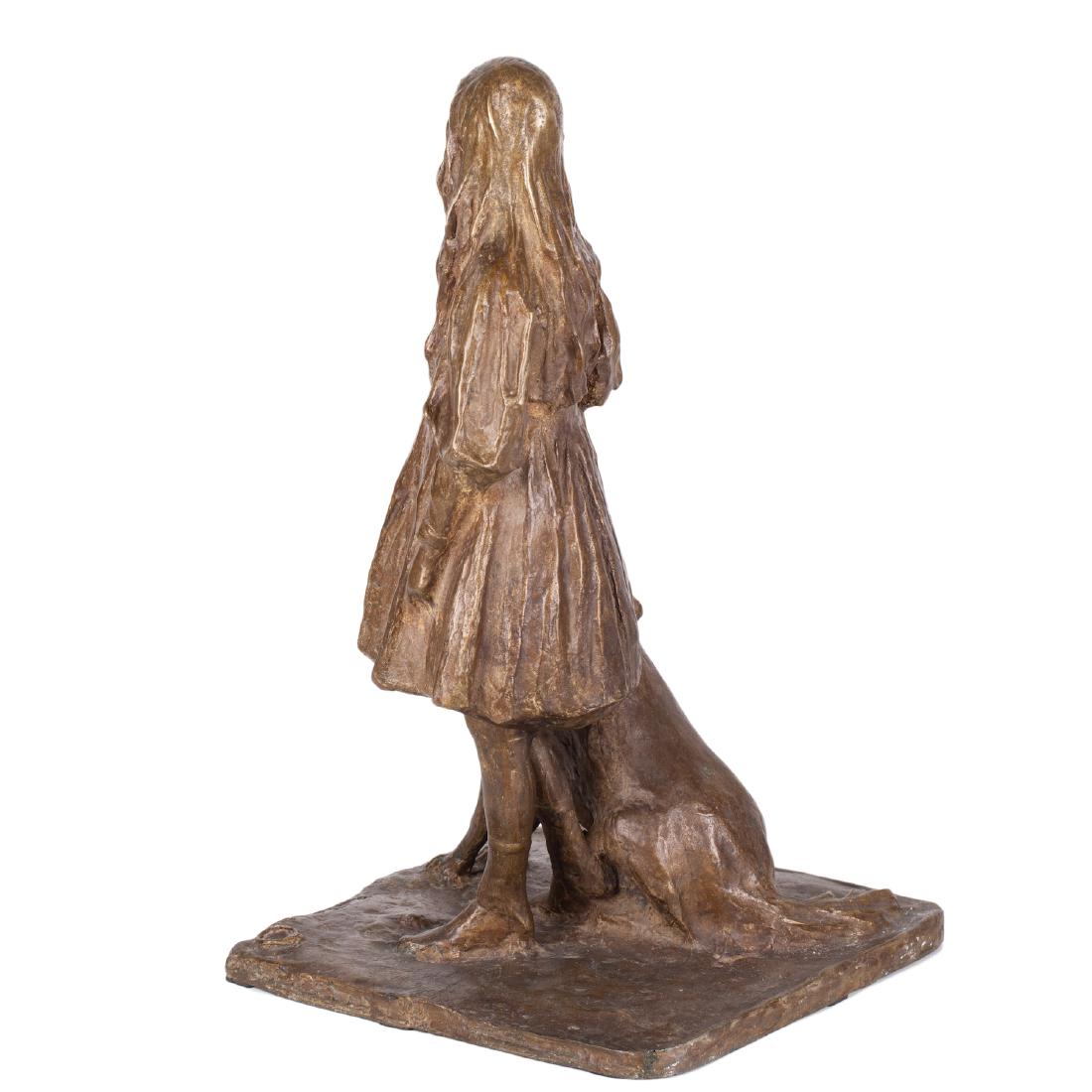 Russian bronze "Girl with a dog" by P.Troubetskoy — image 5