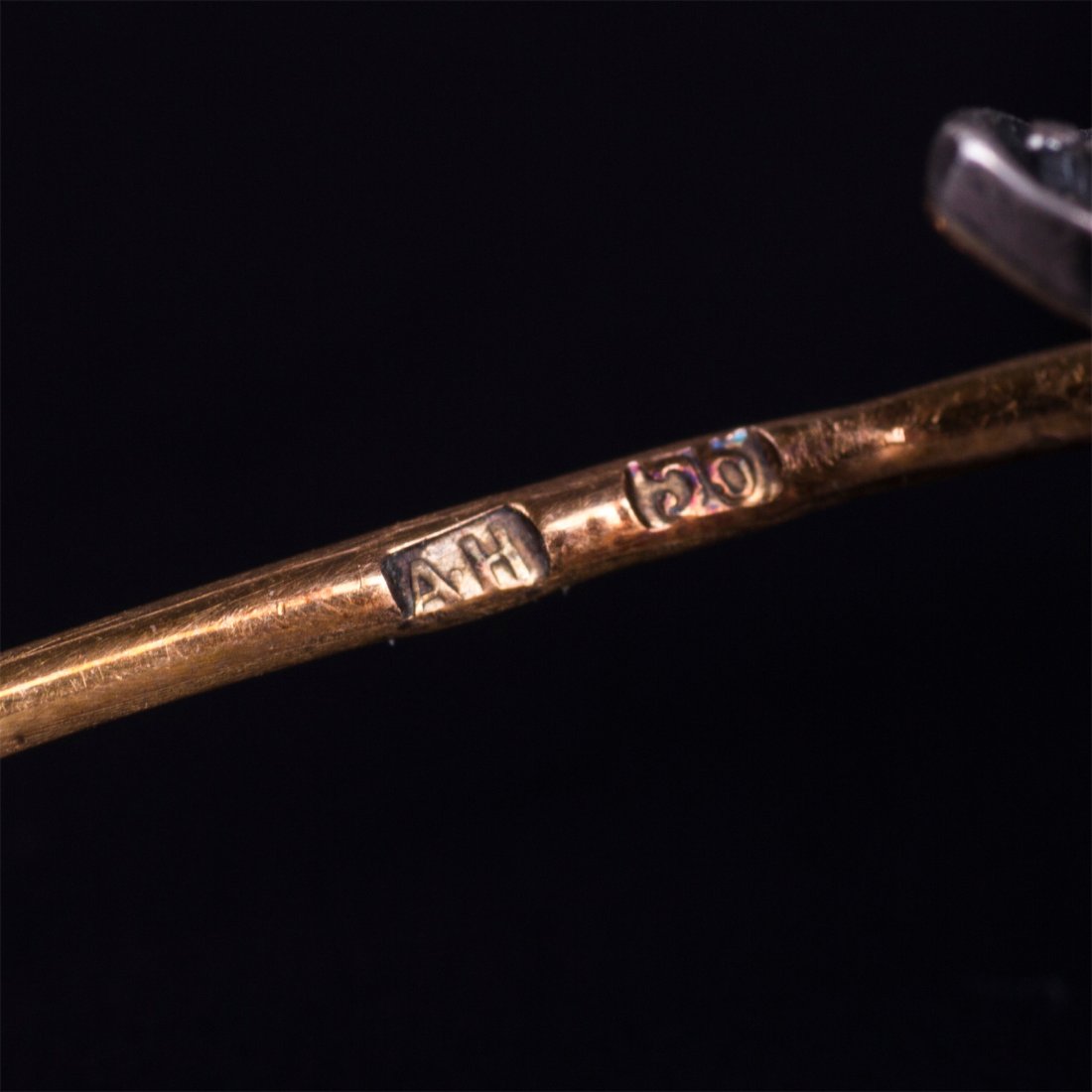 Russian Imperial time gold brooch with dragonfly shape — image 6