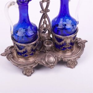 Antique French silver cruet stand — image 3