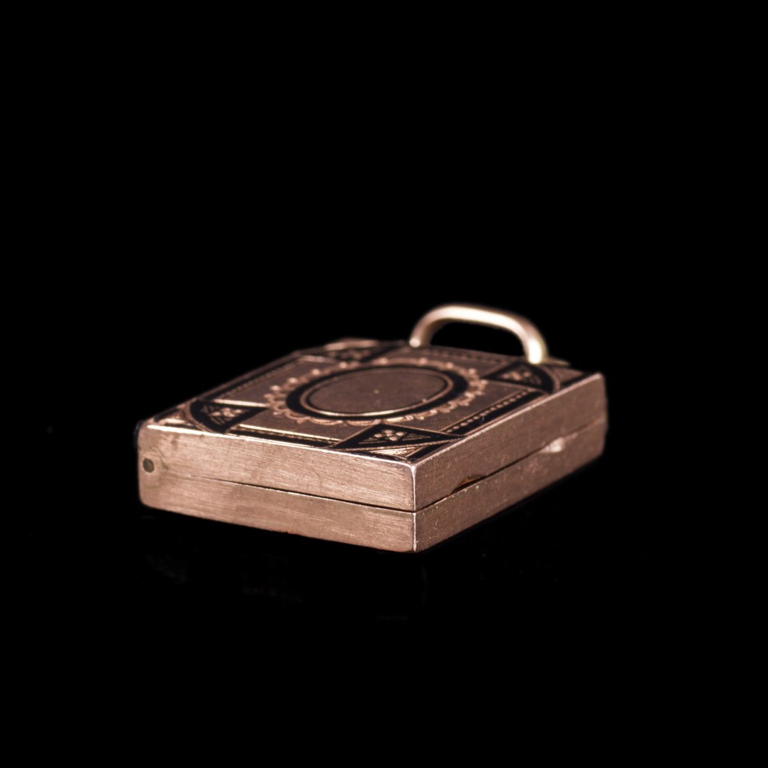 Russian imperial time gold pendant with enamel for — image 3