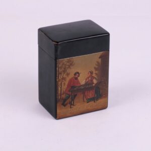 Russian lacquer box for playing cards. Workshop of — image 2