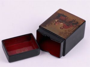 Russian lacquer box for playing cards. Workshop of — image 4