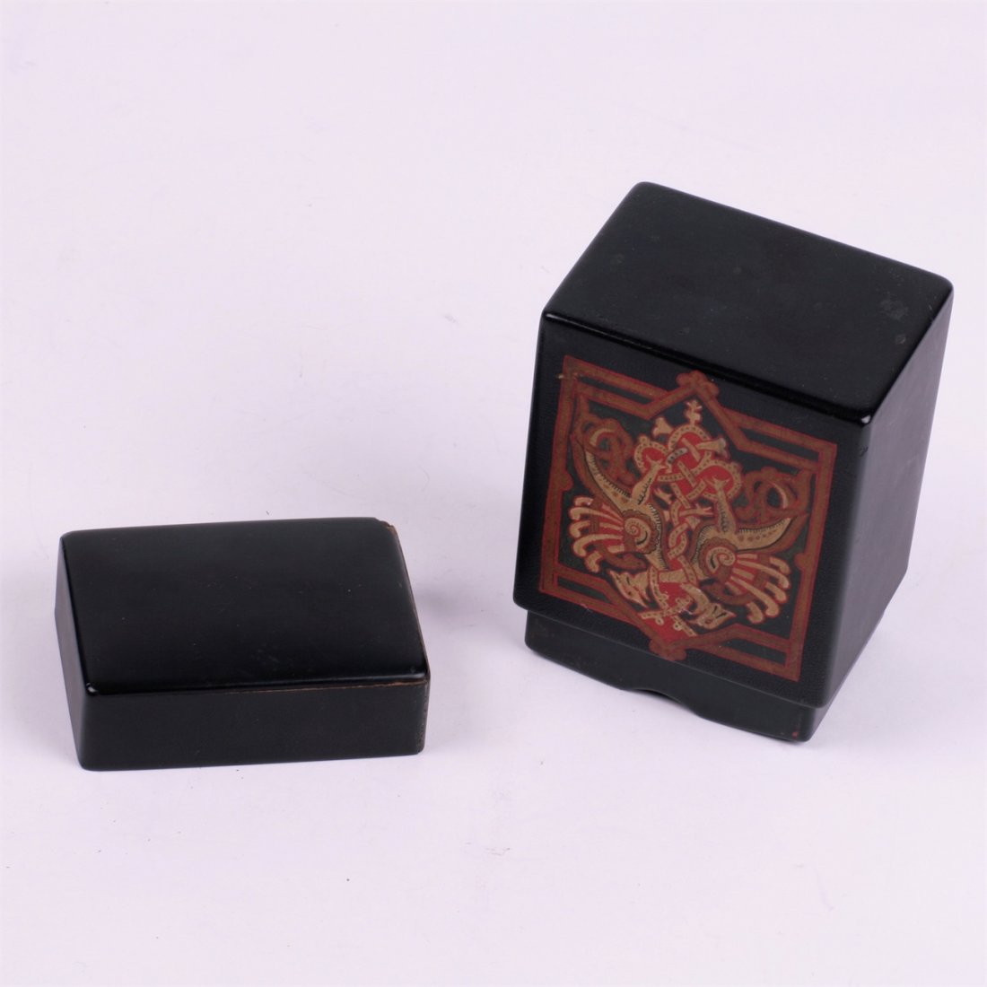Russian lacquer box for playing cards. Workshop of — image 6