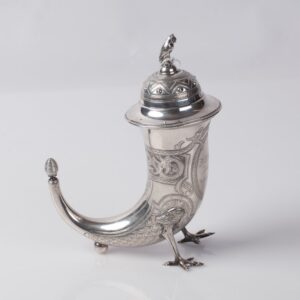 Silver goblet in shape of horn. — image 2