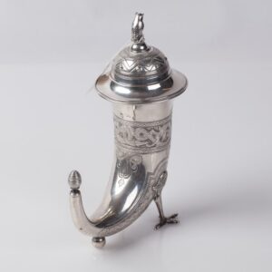 Silver goblet in shape of horn. — image 3
