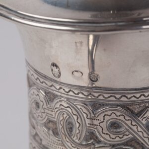 Silver goblet in shape of horn. — image 4