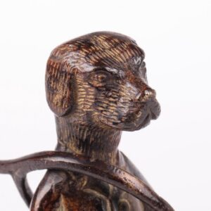 Antique bronze figure "A hunter dog" — image 3