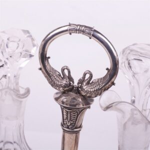 Antique French silver cruet stand — image 2