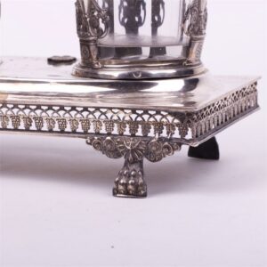 Antique French silver cruet stand — image 3