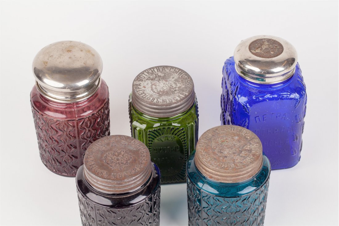 Collection of 5 tea jars. Russia, the end of the 19th — image 3