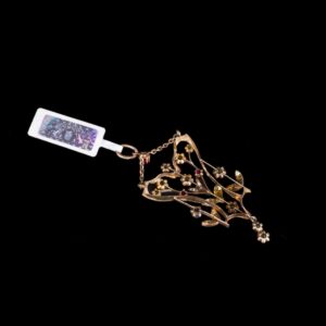 Imperial time enamel gold pendant with rubies, — image 3