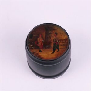 Russian lacquer box in the shape of barrell. — image 2