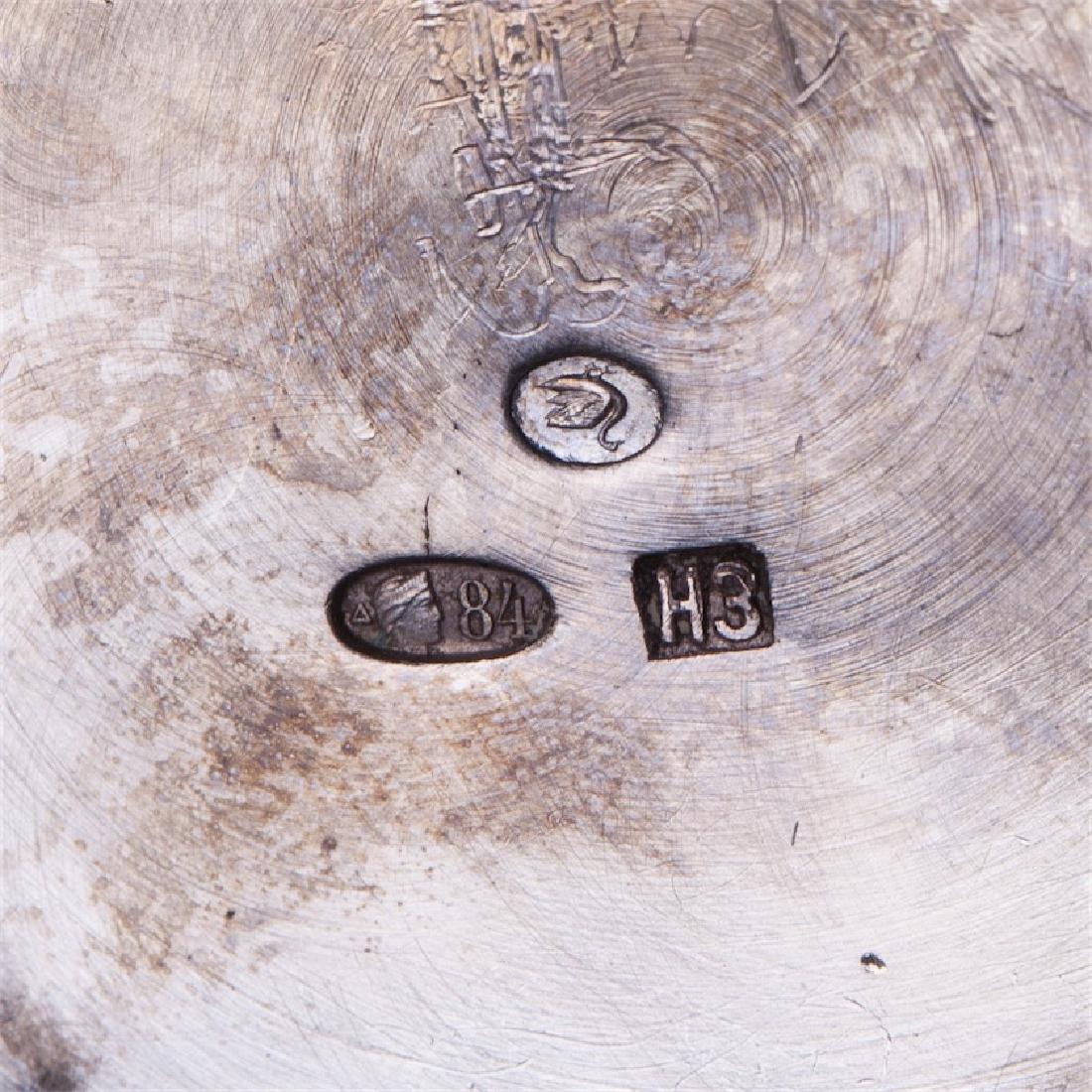 Russian silver-gilt and engraving tea set — image 9