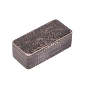 Russian silver niello snuff box, N.Mikhailov — image 1