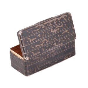 Russian silver niello snuff box, N.Mikhailov — image 2