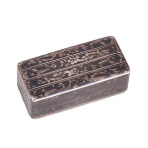 Russian silver niello snuff box, N.Mikhailov — image 4