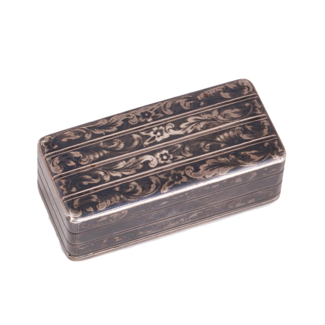 Russian silver niello snuff box, N.Mikhailov — image 4