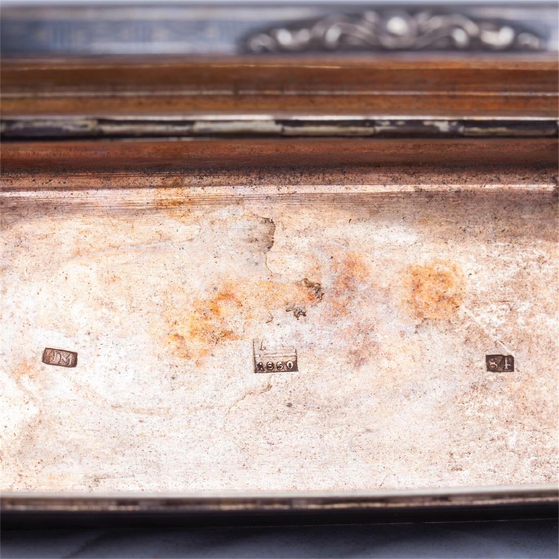 Russian silver niello snuff box, N.Mikhailov — image 6