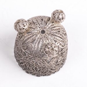 Antique filigree silver stand for egg — image 3