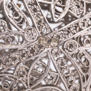 Antique filigree silver stand for egg — image 5