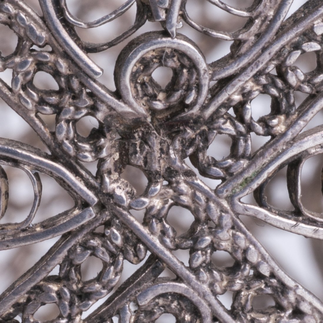 Antique filigree silver stand for egg — image 6