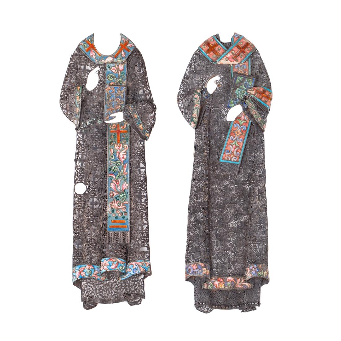 Russian filigree and en plein enamel riza dress — image 1