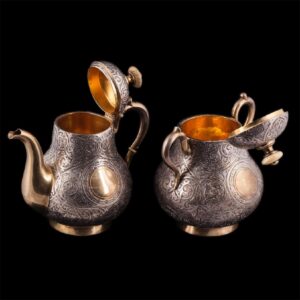 Russian silver-gilt coffee set — image 2