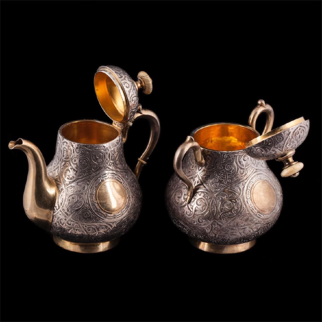 Russian silver-gilt coffee set — image 2