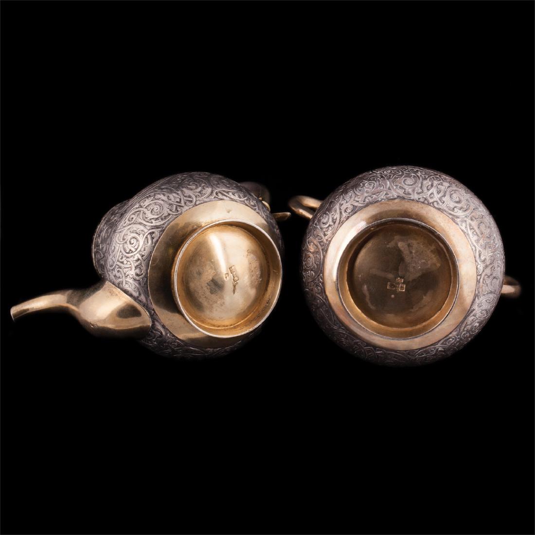 Russian silver-gilt coffee set — image 3