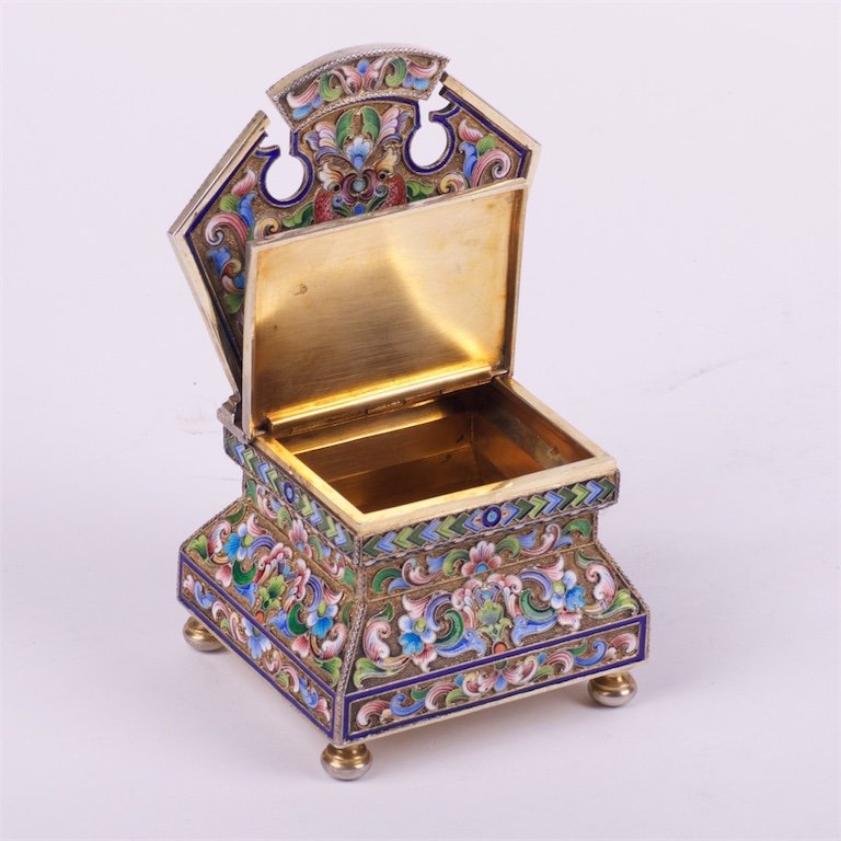 Russian silver salt cellar. — image 3