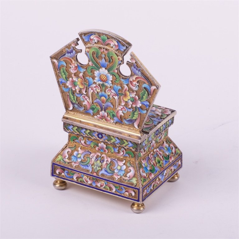 Russian silver salt cellar. — image 4