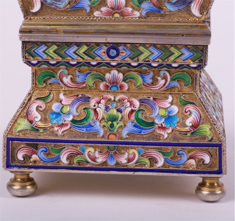Russian silver salt cellar. — image 5
