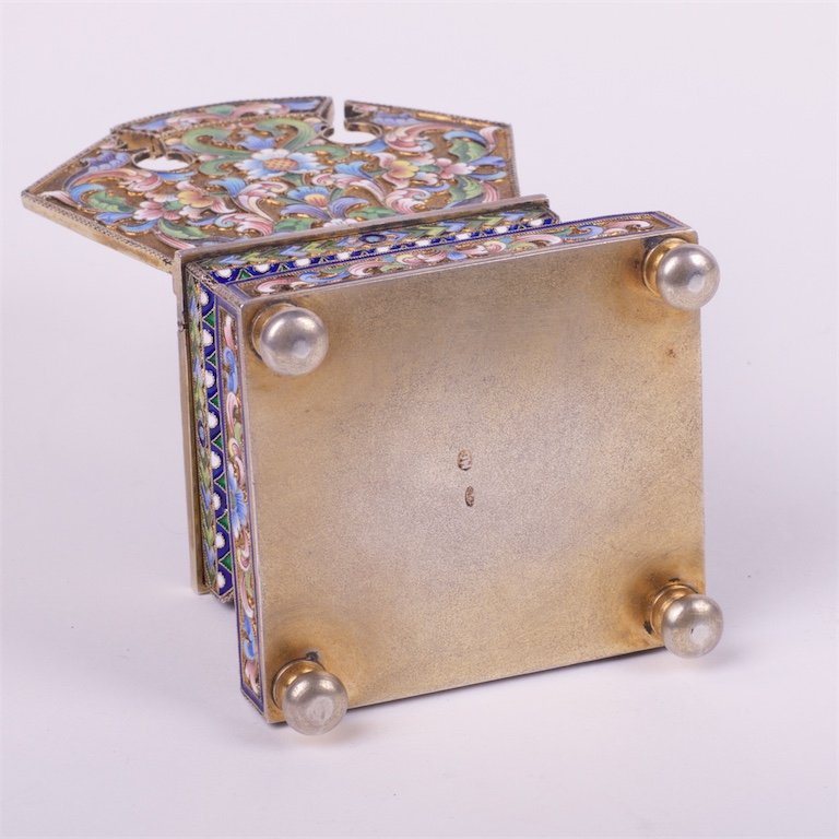 Russian silver salt cellar. — image 7