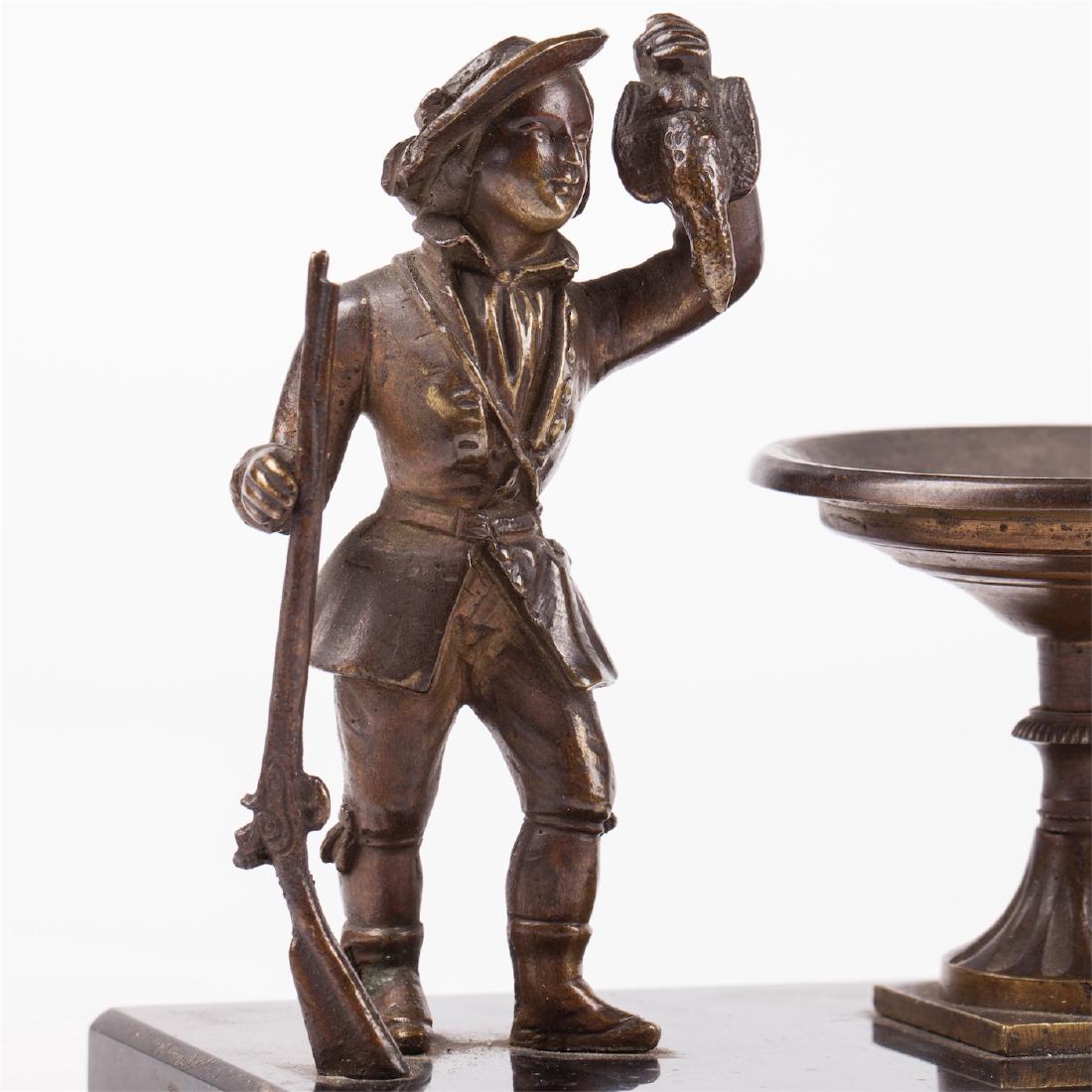 Table bronze with hunting scence — image 2