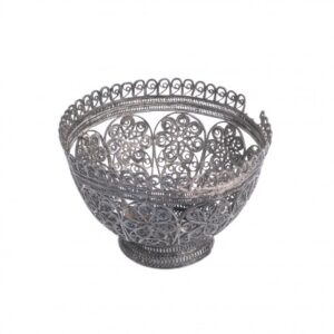 Antique filigree silver stand for egg — image 1