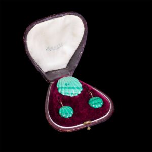 Russian set of brooch and earrings in a box — image 1