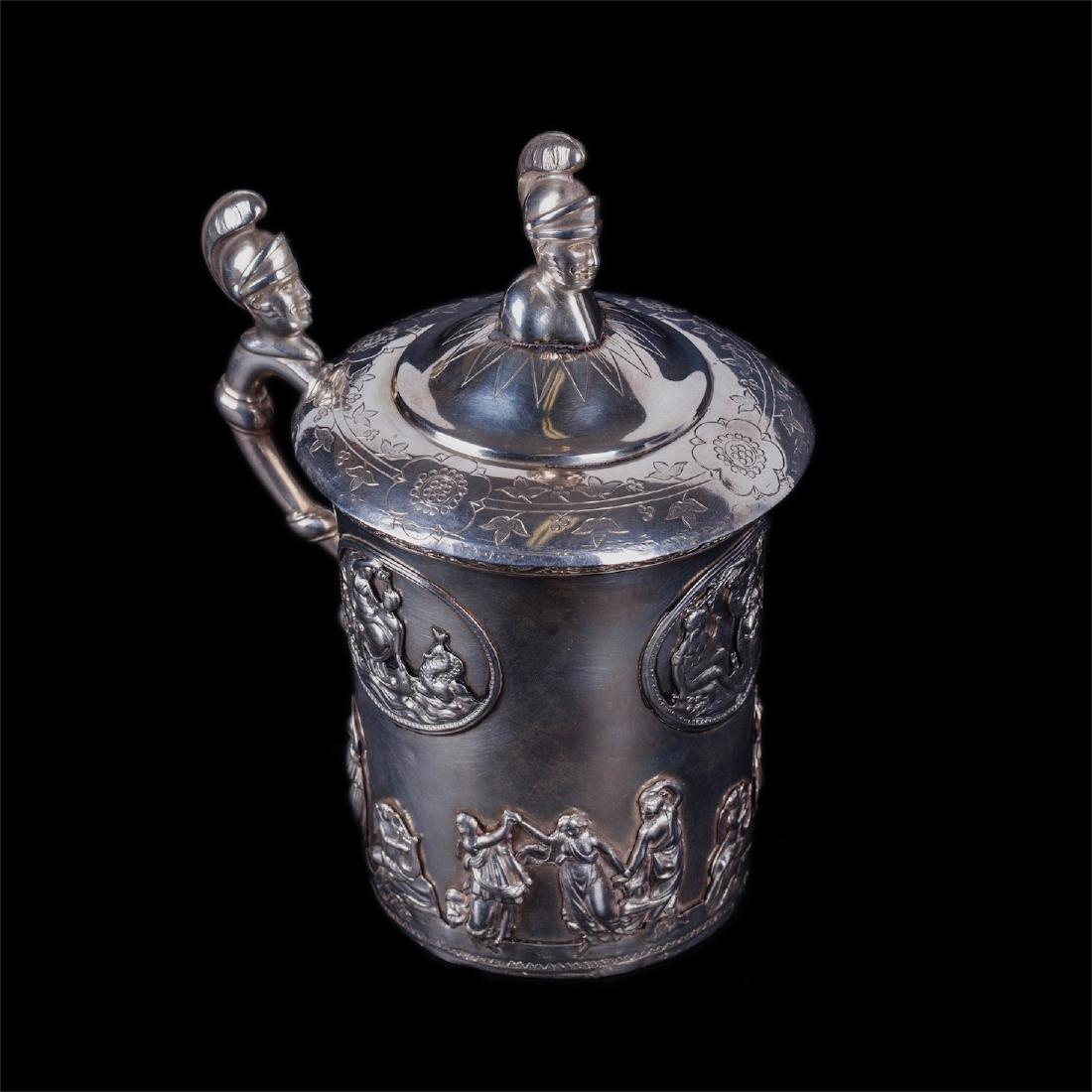 Russian silver-gilt cup with lid. Peter Muller — image 1
