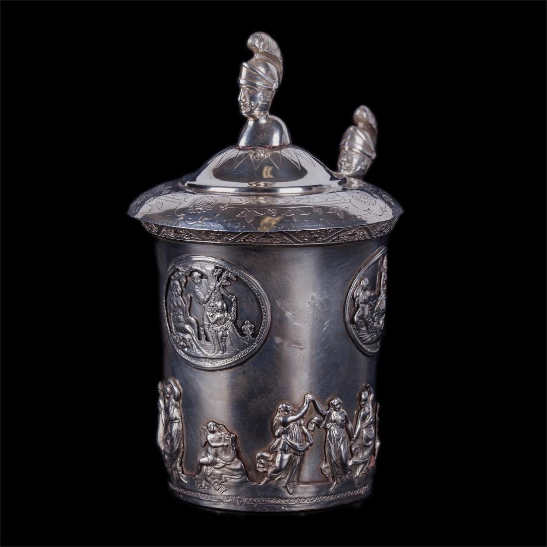 Russian silver-gilt cup with lid. Peter Muller — image 2
