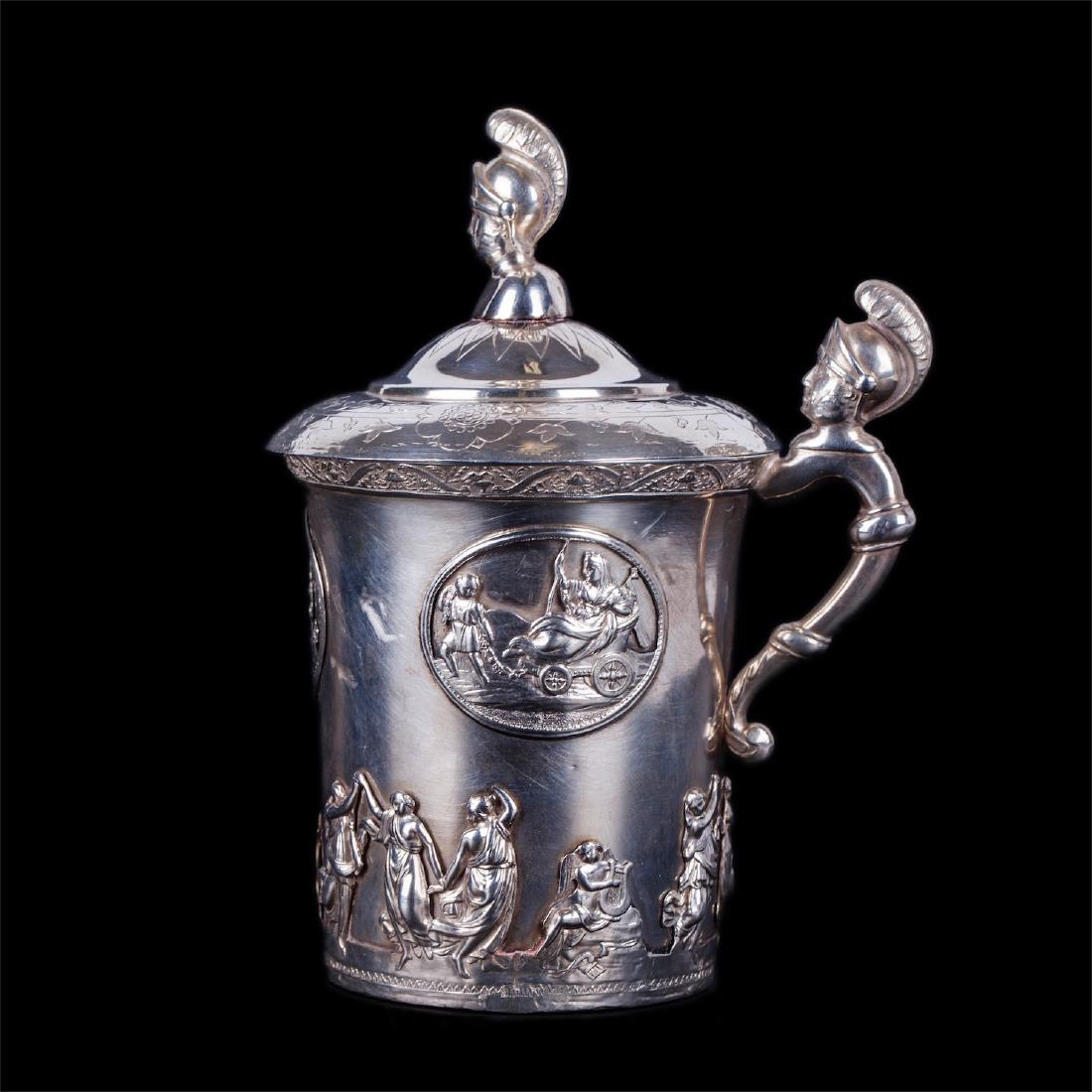 Russian silver-gilt cup with lid. Peter Muller — image 3