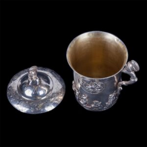 Russian silver-gilt cup with lid. Peter Muller — image 4