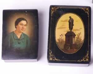 Set of 7 soviet lacquer boxes. Palekh, Fedoskino. — image 4