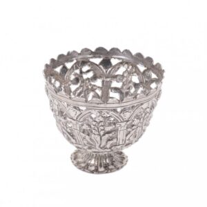 Antique filigree silver stand for egg — image 1
