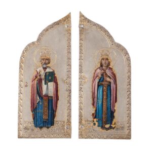 Russian silver-gilt triptych elements — image 1