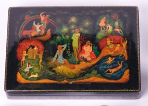 Set of 6 soviet lacquer boxes. Palekh, Fedoskino. — image 2