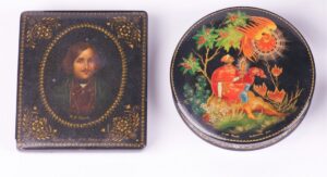 Set of 6 soviet lacquer boxes. Palekh, Fedoskino. — image 3