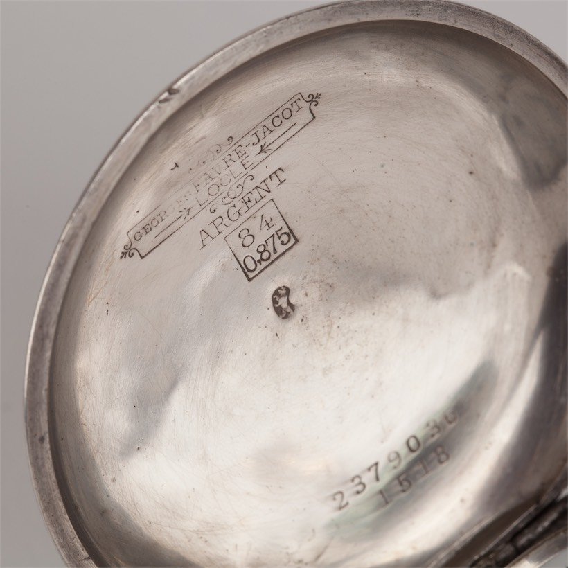 Silver pocket watch George Favre Jacot (Zenith). — image 2