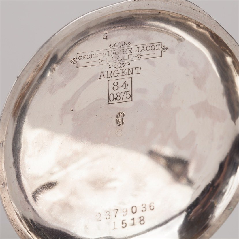 Silver pocket watch George Favre Jacot (Zenith). — image 6